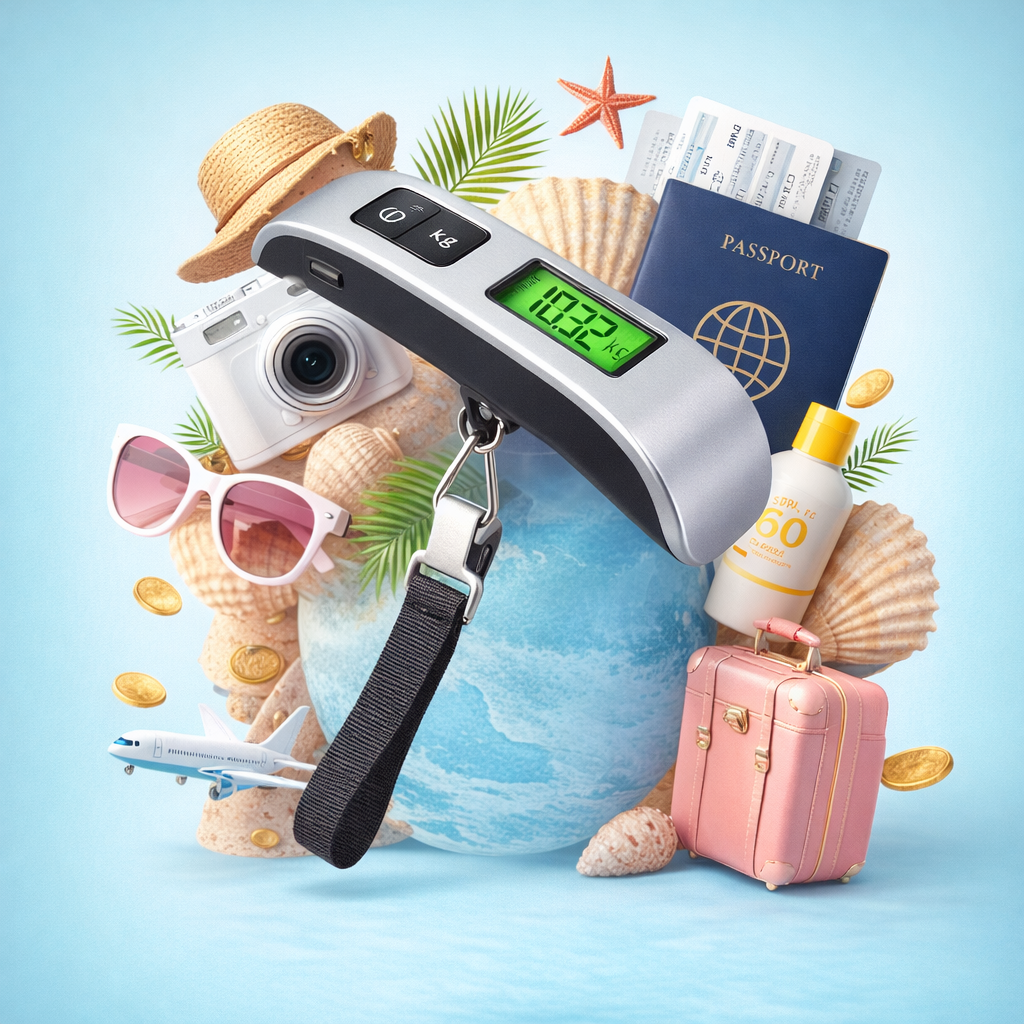 RFID Passport Wallet & Digital Luggage Scale Travel Bundle