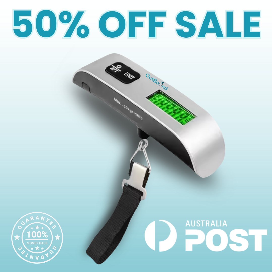 Silver Portable Luggage Scale