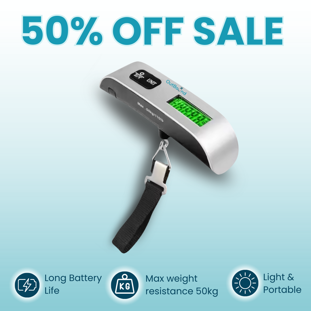 Silver Portable Luggage Scale