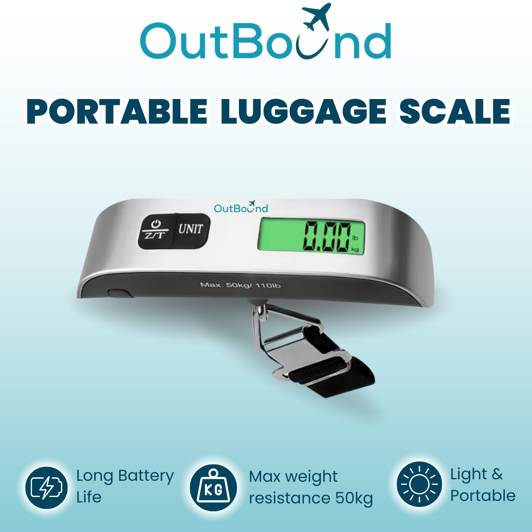 Silver Portable Luggage Scale