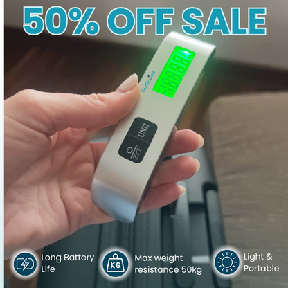 Silver Portable Luggage Scale