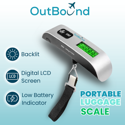 Silver Portable Luggage Scale