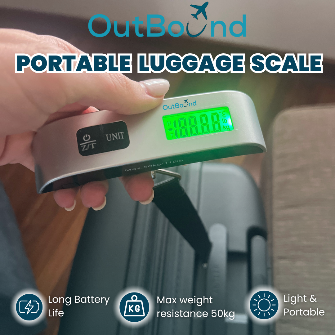 Silver Portable Luggage Scale