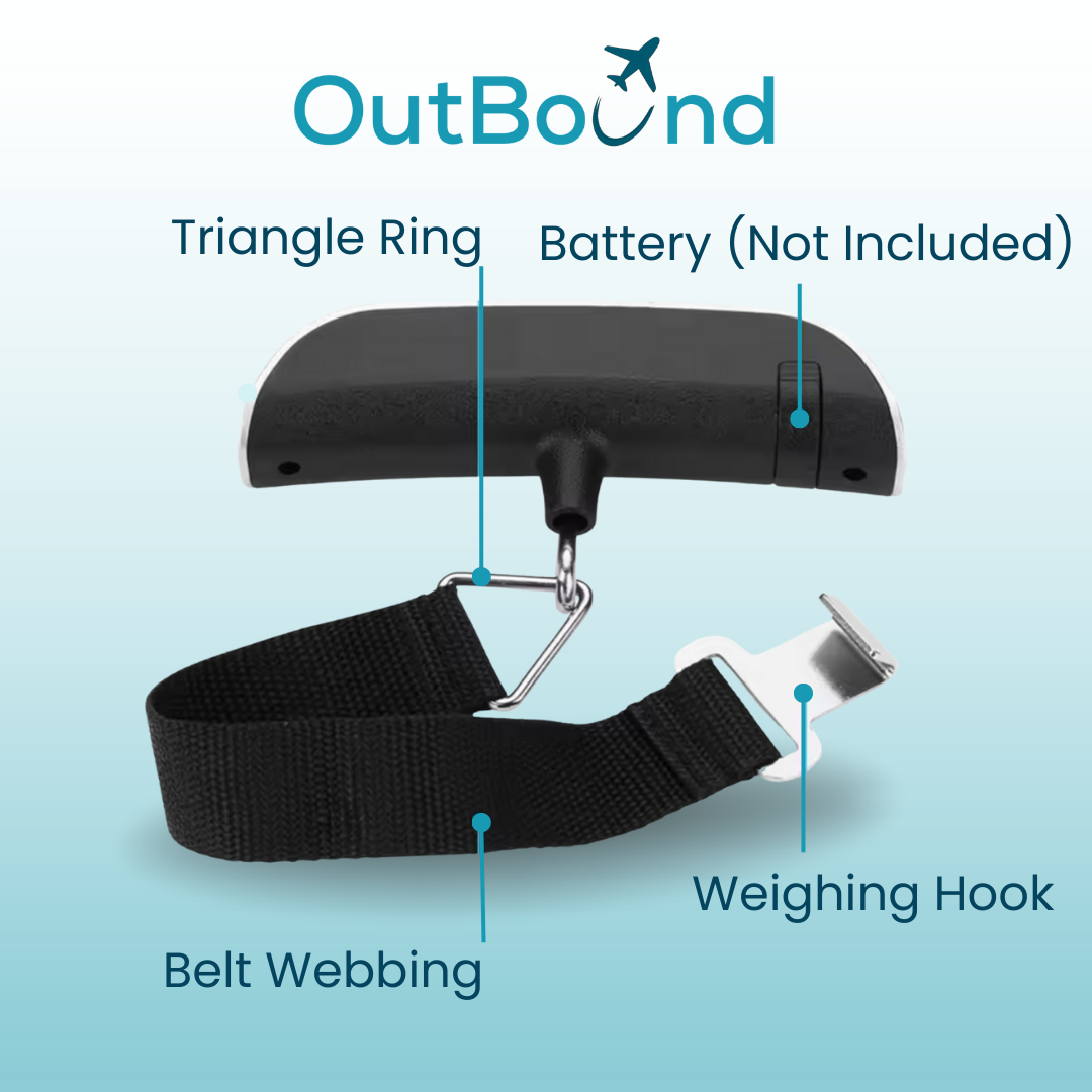 Silver Portable Luggage Scale