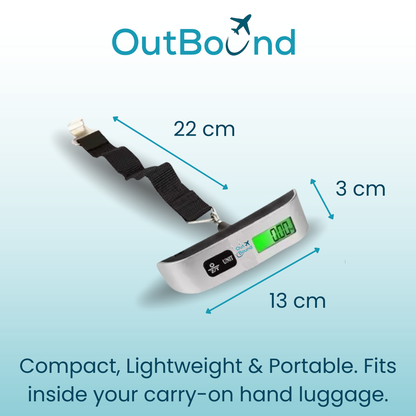 Silver Portable Luggage Scale